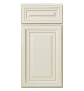 Glazed White Kitchen Cabinet Door