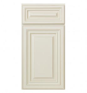 Glazed White Kitchen Cabinet Door